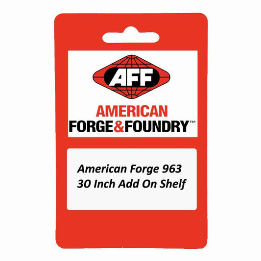 American Forge 963 30 Inch Add On Shelf for 2 shelf polypropylene shop cart, model 961