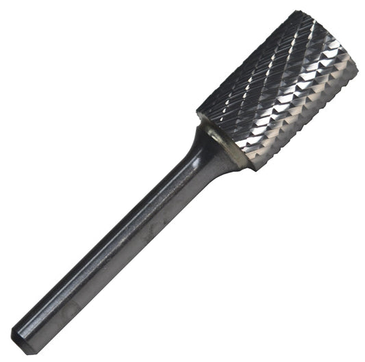 Drill America DULSB3NF SB3NF 3/8" X 3/4" Cyl End Cut Carbide Burr 1/4" Shank - Aluminum, DULSB3NF