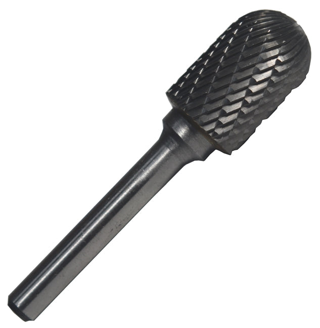 Drill America DULSC1X6 SC1x6" 1/4" X 5/8" Cyl Radius End Carbide Burr 1/4" Shank 6"OAL, DULSC1X6