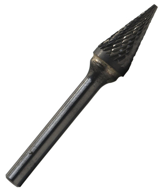 Drill America DULSM5 SM5 1/2" X 7/8" Cone Pointed End Carbide Burr 1/4" Shank, DULSM5