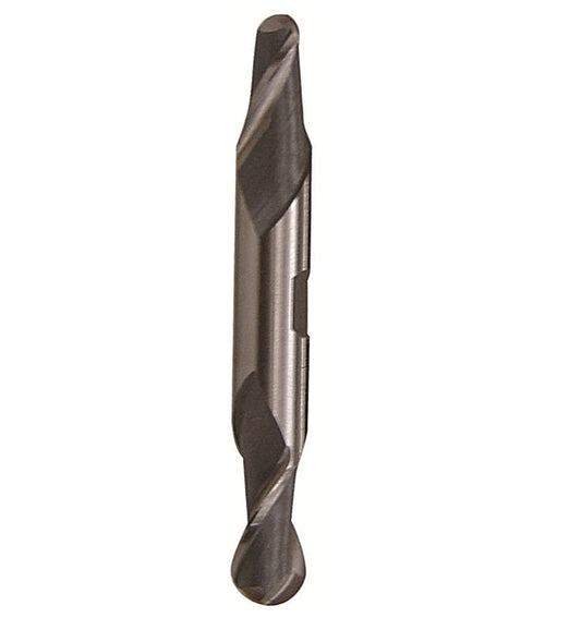 Drill America DWC7/162FDEBALL 7/16" X 1/2" HSS 2 Flute Double End, Ball End Mill, Qualtech, DWC7/162FDEBALL