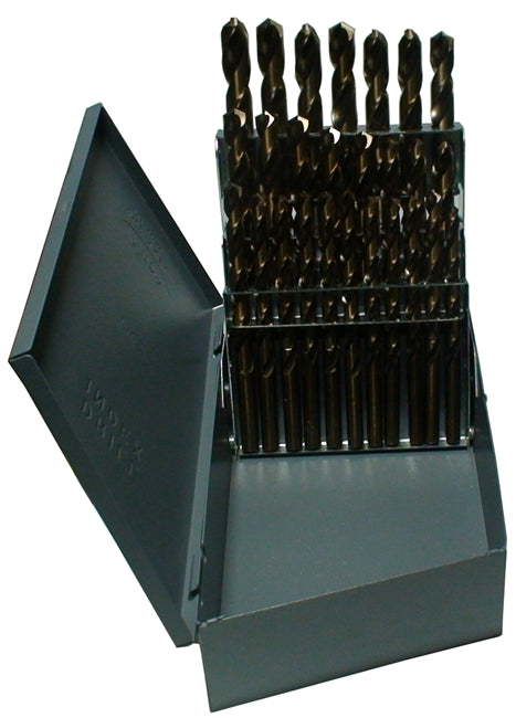 Drill America D/A26J-CO-SET A - Z Cobalt Steel Jobber Drill Bit Set, 26 Pieces, Drill America, D/A26J-CO-SET